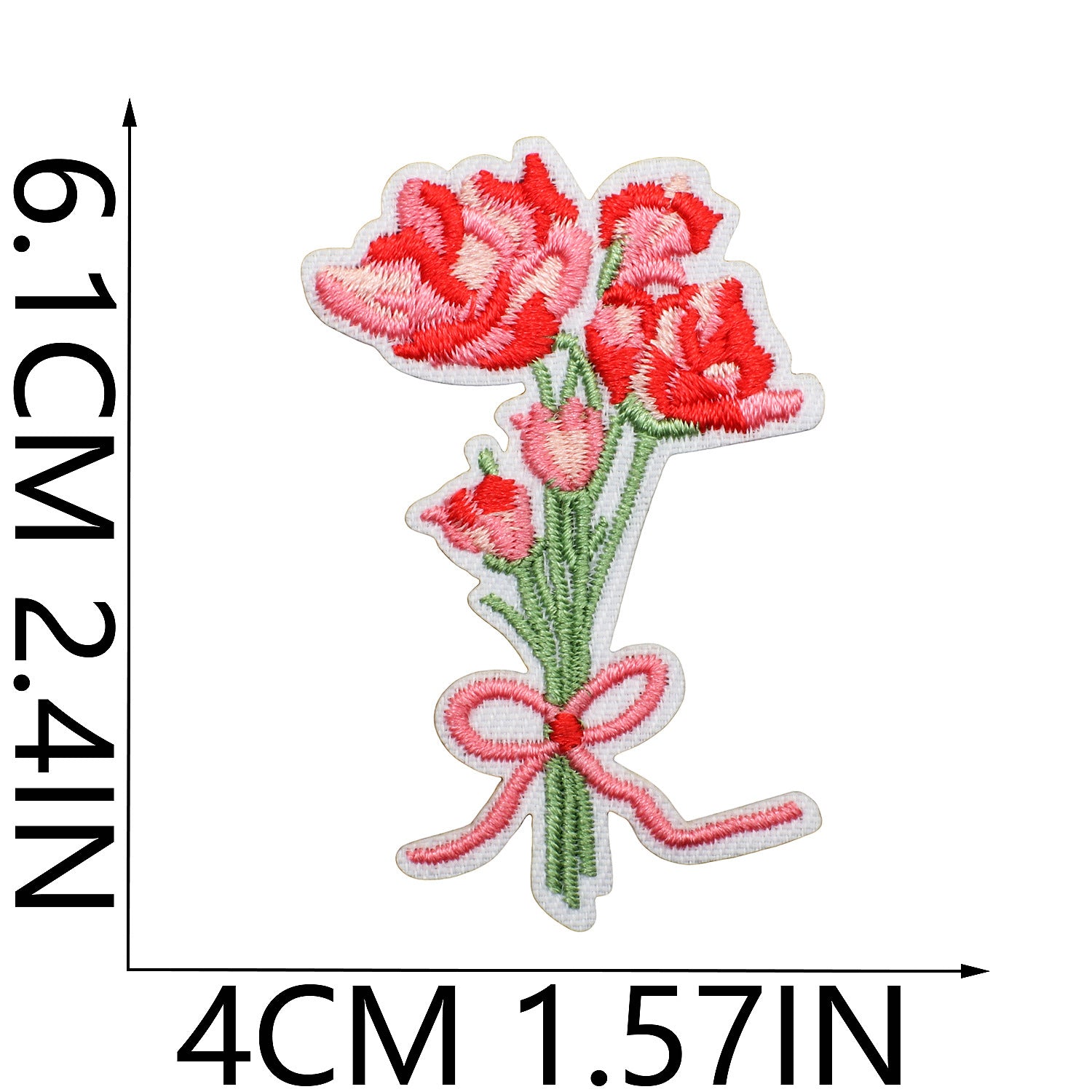 Wholesale Sweet Embroidered Cloth Sticker Valentine Bear Patch Sticker